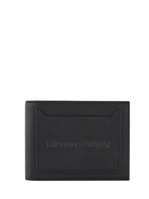 BIFOLD WALLET WITH EXTERNAL POCKET IN TUMBLED LEATHER Emporio Armani | EM001580 AF13788.UC001